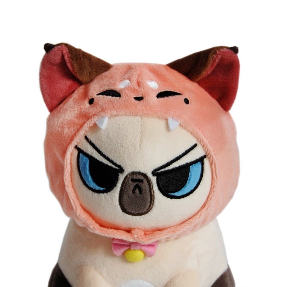 Angry‎ Cat Plush - Siamese Stuffed Animal - with Fox Hat that Fits Real Cats!